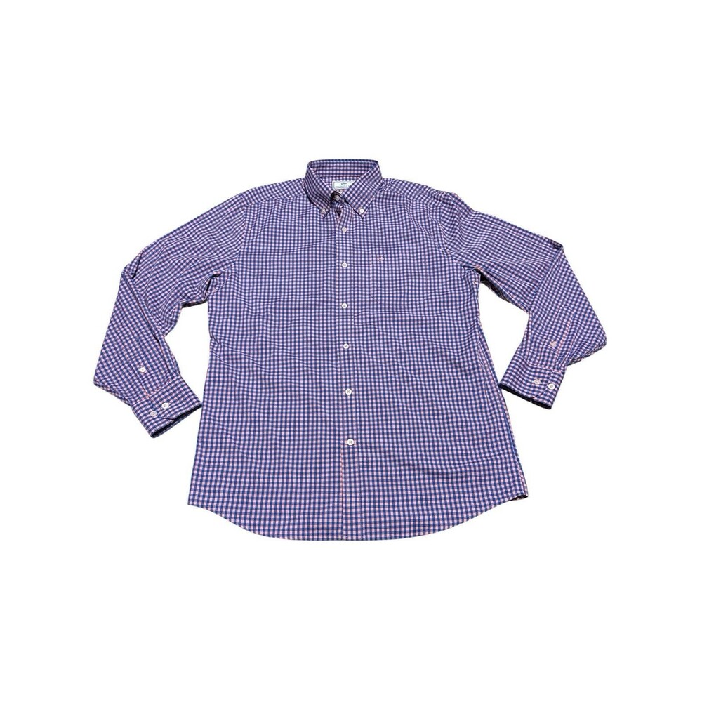 Southern Tide intercoastal Long Sleeve Button Down Shirt Medium Men Plaid Pink